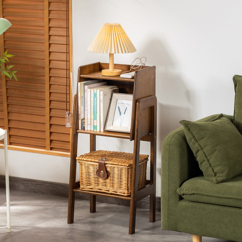 Modern Minimalist Rectangular Bamboo Bookshelves 3/4/5-Tier For Living Room