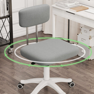 Moderner minimalistischer rechteckiger Stoff Plastik Aluminiumlegierung Stahl Schreibtischstuhl Rückenlehne ohne Armlehnen für Zuhause Büro 