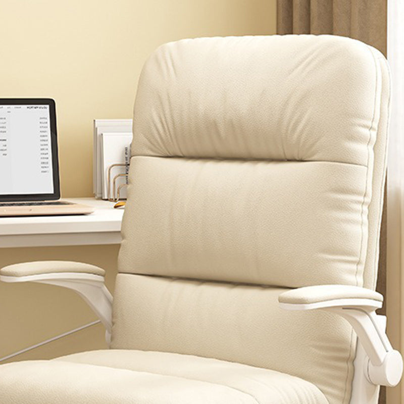 Modern Minimalist Rectangular Nappa Leather Nylon Desk Chair Backrest Armrest For Home Office