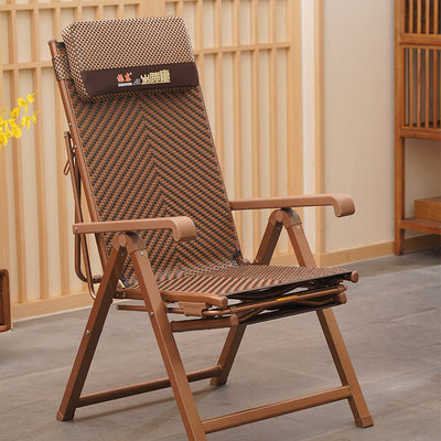 Traditional Farmhouse Rectangular PE Woven Steel Recliner Armrest Backrest For Living Room