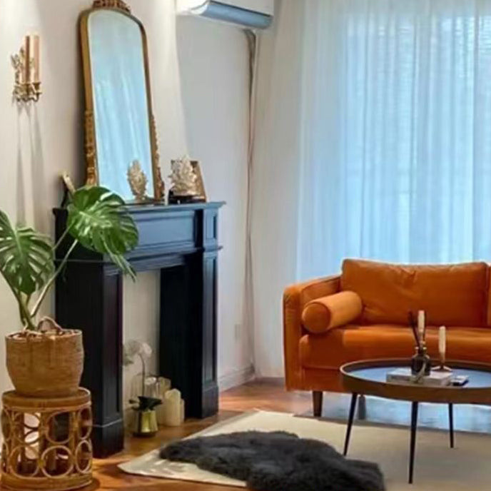 Traditionnel Vintage panneau carré en faux bois placage de cheminée pour salon 