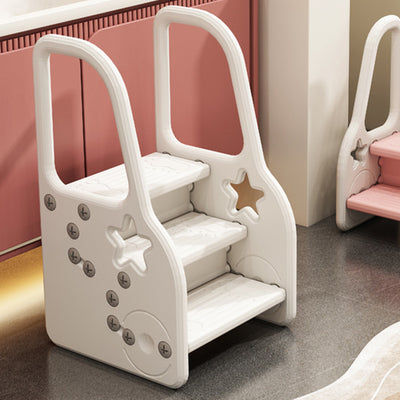 Contemporary Scandinavian High Density Polyethylene Kids Step Stool 2/3-Step For Living Room