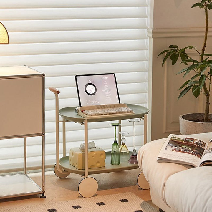 Table d’appoint contemporaine scandinave rectangulaire amovible, ronde, en plastique ABS, bois de hêtre et fer, à 2 niveaux, pour salon 