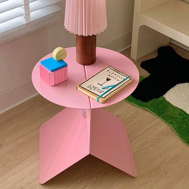 Zeitgenössischer kreativer runder quadratischer Metall-Beistelltisch 1-stufig für Wohnzimmer 
