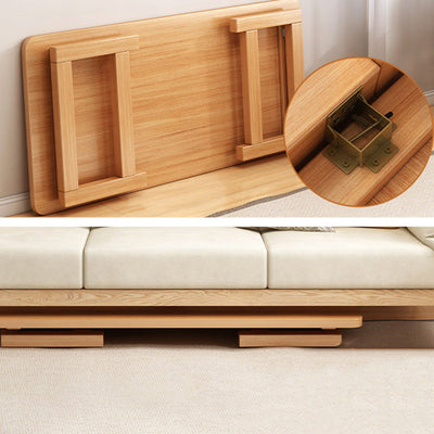 Table basse rectangulaire pliante moderne minimaliste en bois massif pour salon 