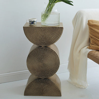 Table d'appoint en fer rectangulaire contemporain scandinave à 1 pied pour salon 