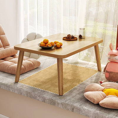 Moderner minimalistischer rechteckiger Couchtisch aus massivem Holz für das Wohnzimmer 