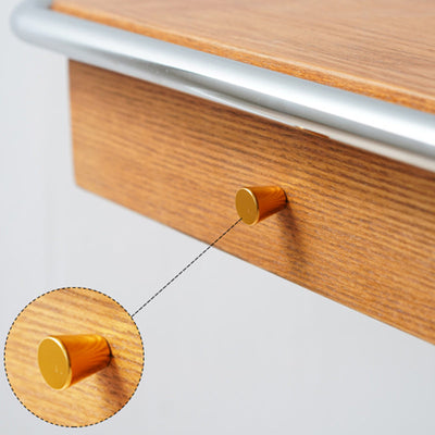 Moderner minimalistischer quadratischer Beistelltisch aus Holz und Edelstahl, 1-stufig, für das Wohnzimmer 