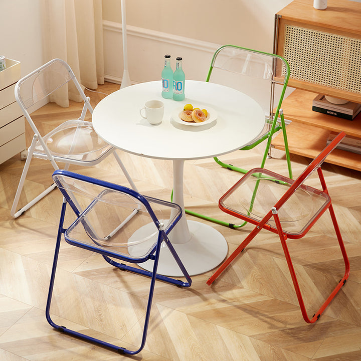 Moderna Minimalista Rectangular PVC Hierro Silla de Comedor Respaldo Sin Brazos Para Comedor 