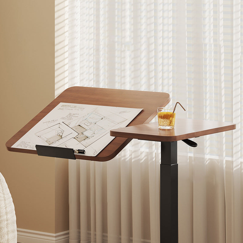 Modern Minimalist Rectangular Particle Board Carbon Steel Side Table 1-Tier For Living Room