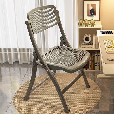 Modern Minimalist Rectangular PP Carbon Steel Desk Chair Backrest Armless For Home Office