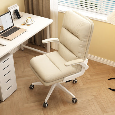 Modern Minimalist Rectangular Nappa Leather Nylon Desk Chair Backrest Armrest For Home Office