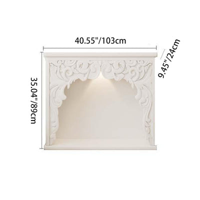Traditional French Square Medium Density Fiberboard Mantel Console Table For Living Room