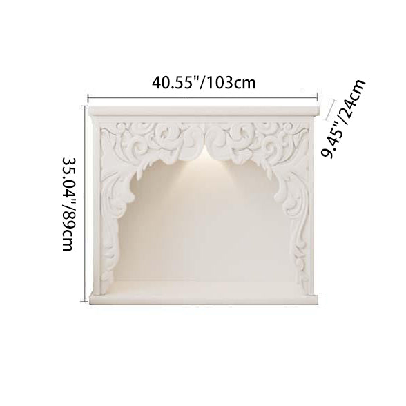 Traditional French Square Medium Density Fiberboard Mantel Console Table For Living Room