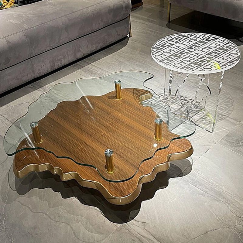 Moderner Luxus runder Acryl-Beistelltisch 1-stufig für Wohnzimmer 