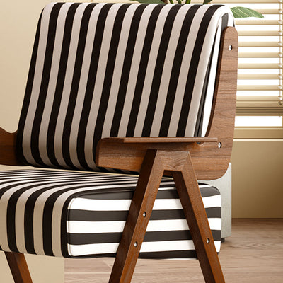Traditional French Rectangular Velvet Solid Wood Accent Chair Backrest Armrest For Living Room