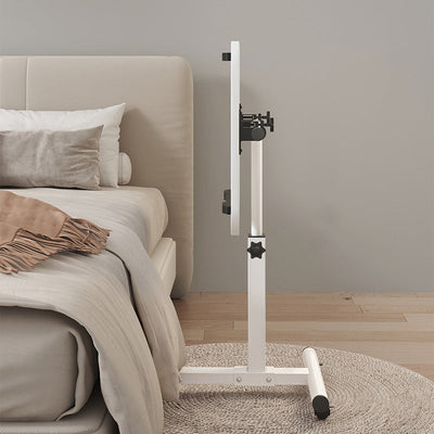 Table d'appoint rectangulaire moderne minimaliste en plaque de densité pliable et relevable avec cadre en acier pour salon 
