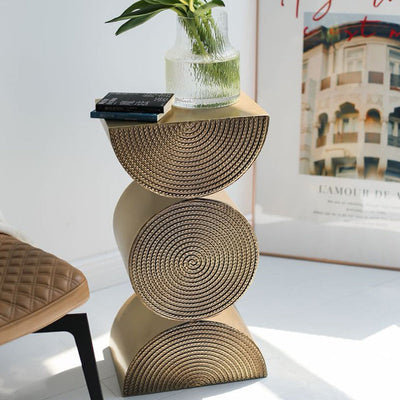 Table d'appoint en fer rectangulaire contemporain scandinave à 1 pied pour salon 
