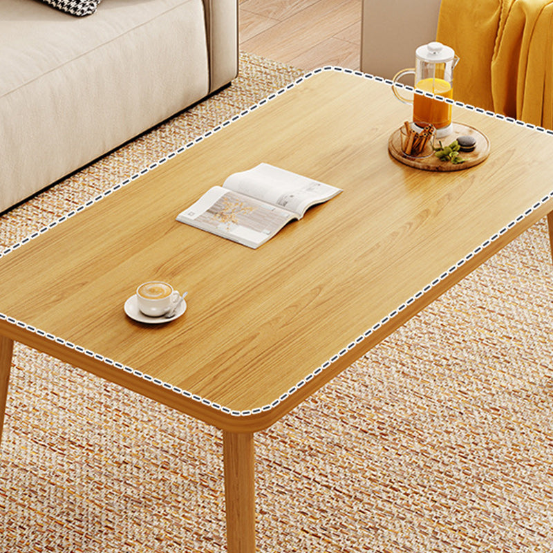 Moderner minimalistischer rechteckiger Couchtisch aus massivem Holz für das Wohnzimmer 
