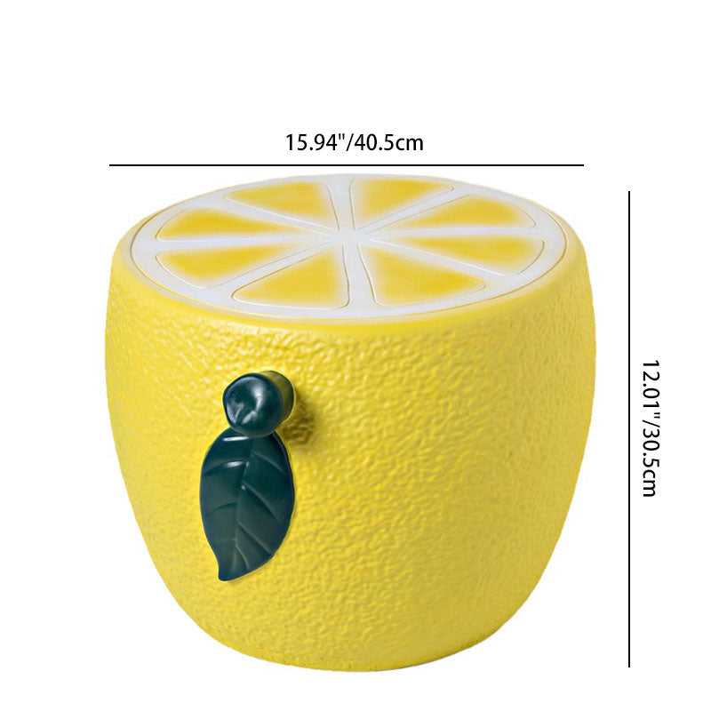Moderno Art Deco Hoja de Limón Redonda Silla de Plástico Sin Respaldo Sin Brazos Para Dormitorio 