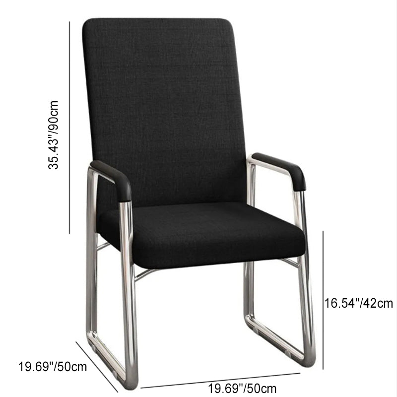 Moderne Einfachheit Mesh-Gewebe Leder Schwamm Latex Stahl Quadratischer Schreibtischstuhl Rückenlehne Armlehne Für Home Office 