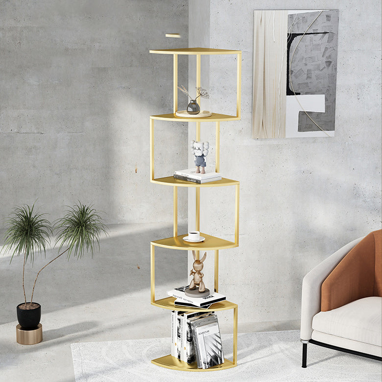 Contemporary Minimalist Square Iron Creative Bookshelf 3/4/5-Tier For Living Room