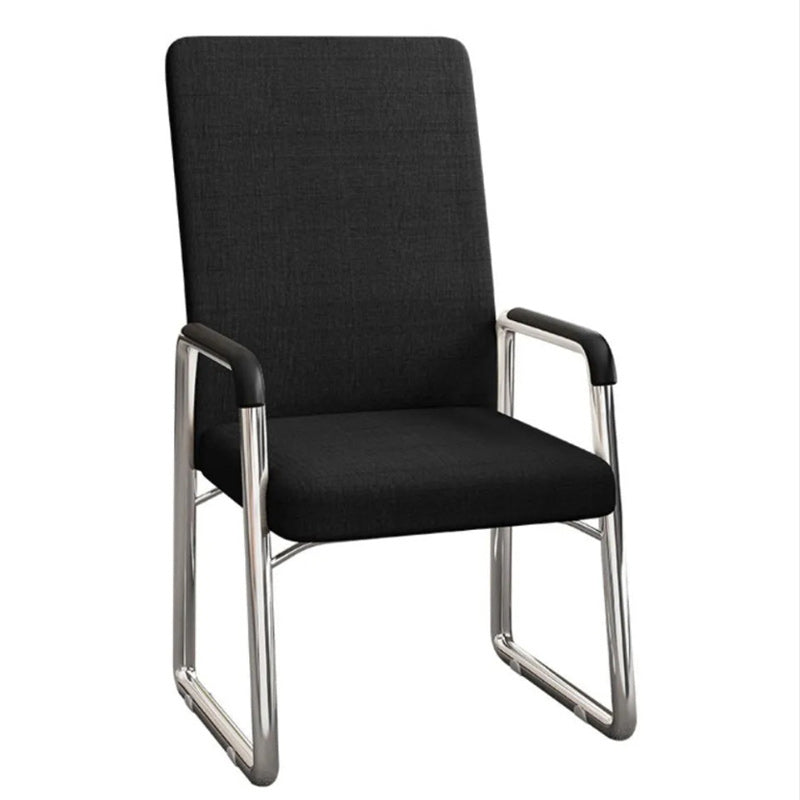 Modern Simplicity Mesh Fabric Cotton-linen Faux Leather Steel Square Desk Chair Backrest Armrest For Home Office