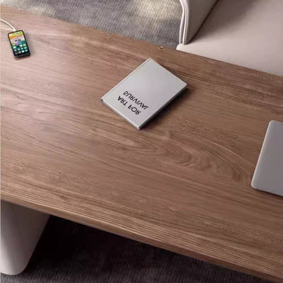 Modern Minimalist Trapezoidal Solid Wood Plywood Desks 3-Drawer For Home Office