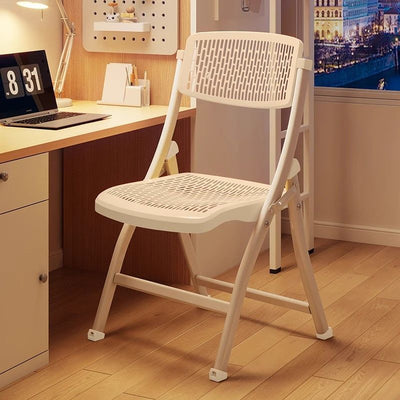 Modern Minimalist Rectangular PP Carbon Steel Desk Chair Backrest Armless For Home Office