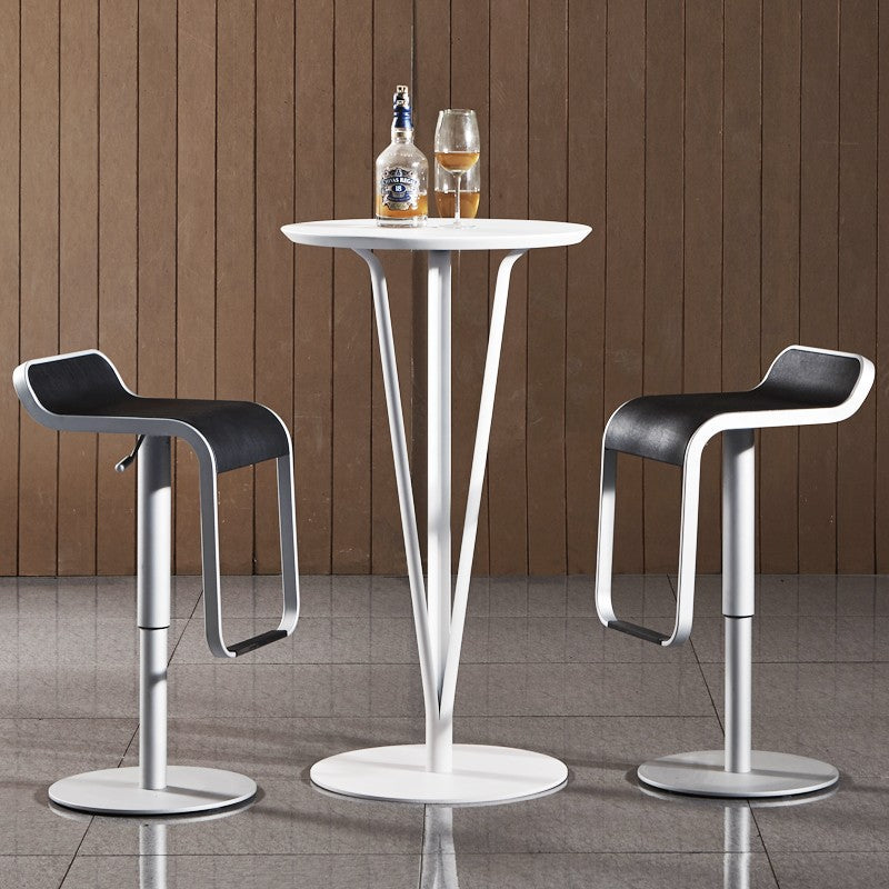 Moderner minimalistischer runder Eisenstahlplatten-Bartisch für das Esszimmer 