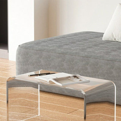 Table d'appoint rectangulaire en acrylique minimaliste moderne pour salon 