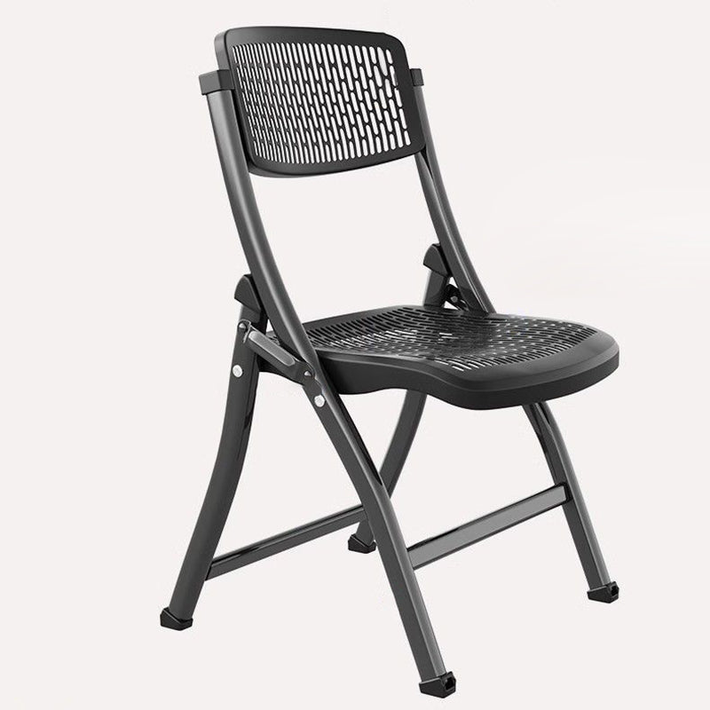 Modern Minimalist Rectangular PP Carbon Steel Desk Chair Backrest Armless For Home Office