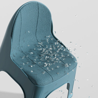 モダンミニマリストスクエアハーフラウンドPPプラスチックチェア背もたれリビングルーム用 