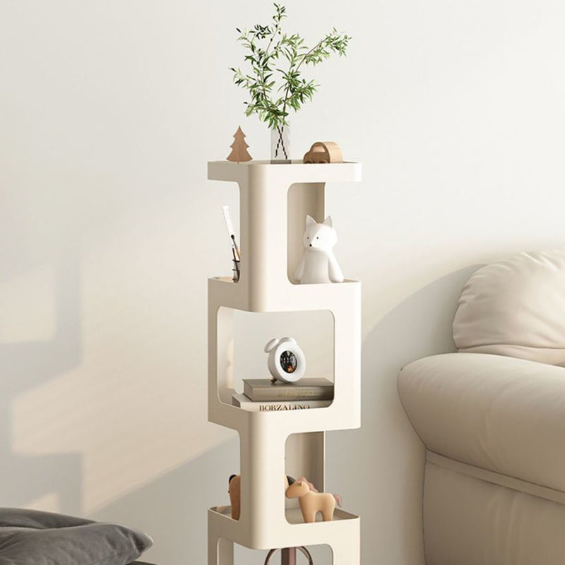 Contemporary Creative Square Iron Rotatable Bookshelf 4/5/6-Tier For Living Room