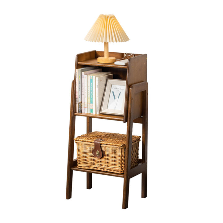 Moderner minimalistischer rechteckiger Bambus-Bücherregal mit 3/4/5 Ebenen für das Wohnzimmer 