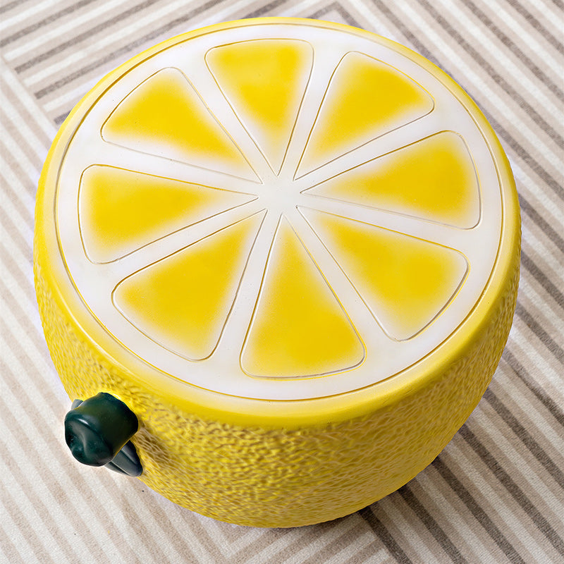 Moderno Art Deco Hoja de Limón Redonda Silla de Plástico Sin Respaldo Sin Brazos Para Dormitorio 