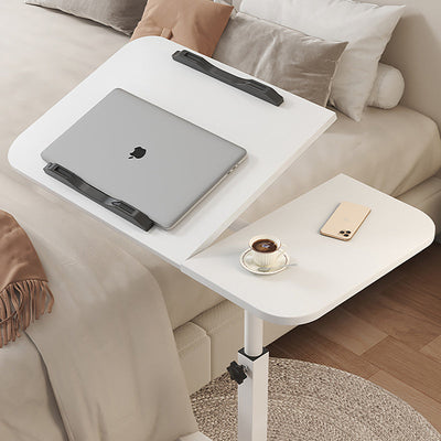 Table d'appoint rectangulaire moderne minimaliste en plaque de densité pliable et relevable avec cadre en acier pour salon 