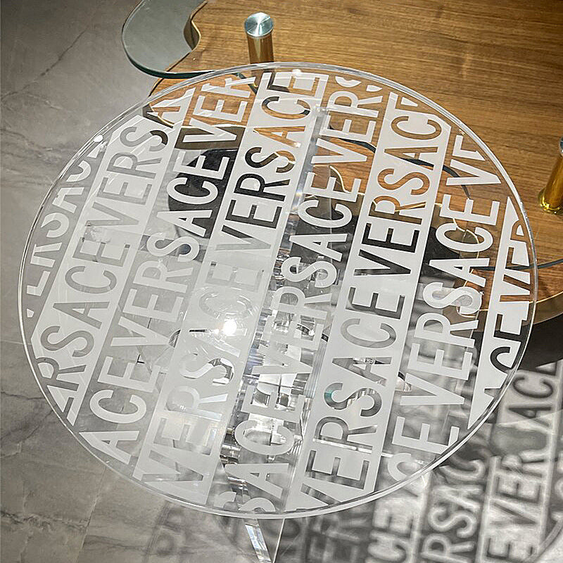 Moderner Luxus runder Acryl-Beistelltisch 1-stufig für Wohnzimmer 