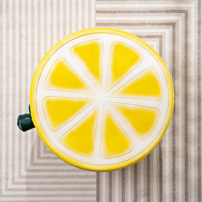 Moderne Art Deco Zitronenblatt Runde Plastikstuhl Rückenlehne Ohne Armlehnen Für Schlafzimmer 