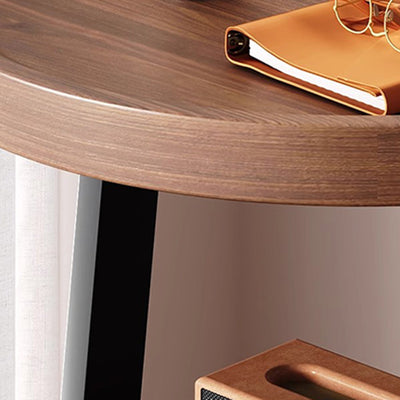 Modern Minimalist Round Cylindrical Medium Density Fiberboard Iron Side Table 3-Tier For Living Room