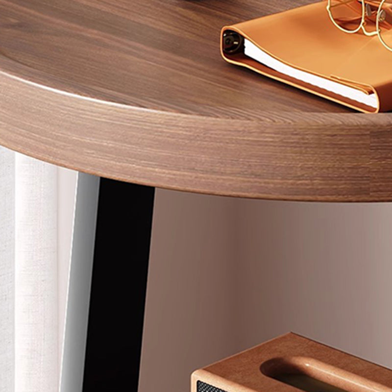 Modern Minimalist Round Cylindrical Medium Density Fiberboard Iron Side Table 3-Tier For Living Room