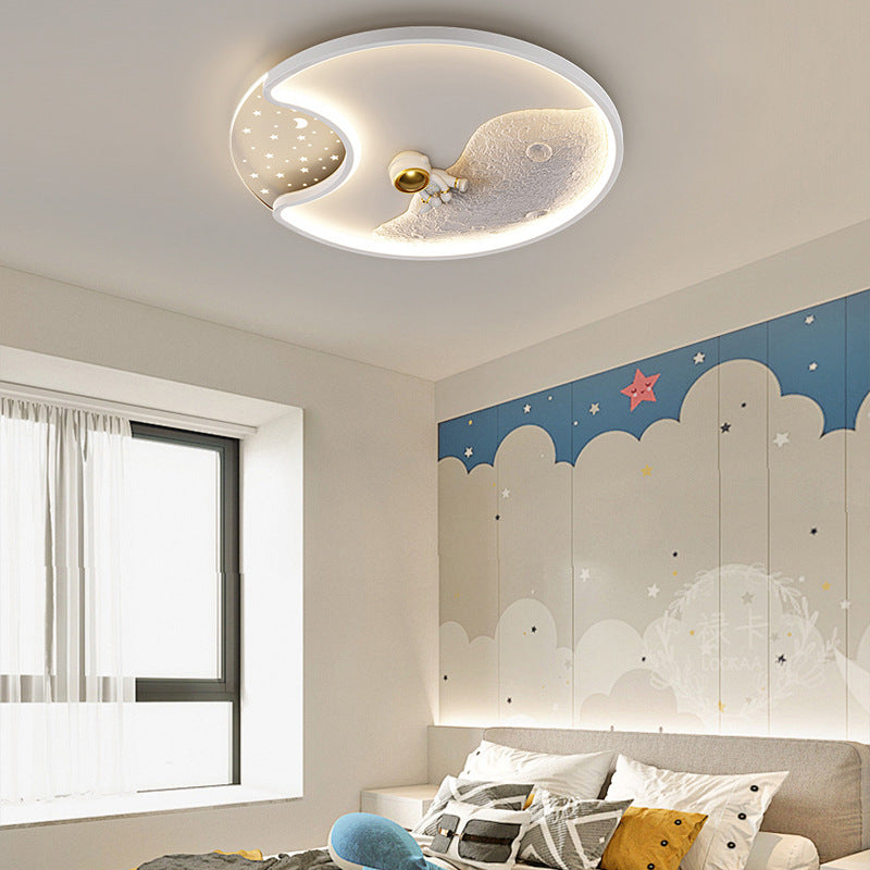Modern Minimalist Round Rectangular Iron Acrylic LED Flush Mount Ceiling Light For Bedroom