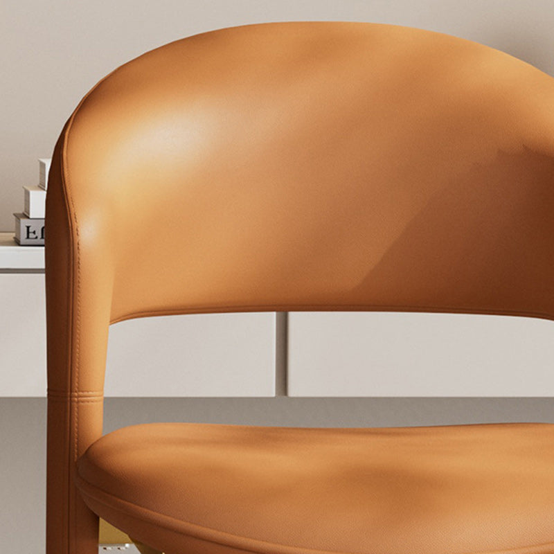Moderne Luxus Kurve Quadrat Mikrofaser Leder Metall Esszimmerstuhl Rückenlehne Ohne Armlehnen Für Esszimmer 