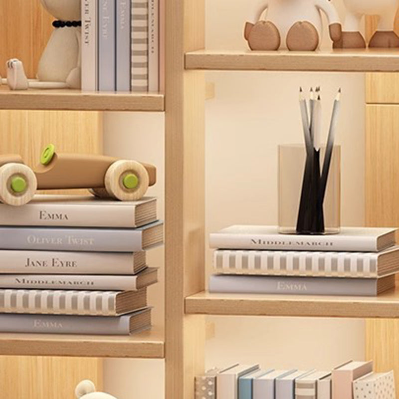 Modern Minimalist Rectangular Artificial Wood Bookshelf 4/5-Tier For Living Room