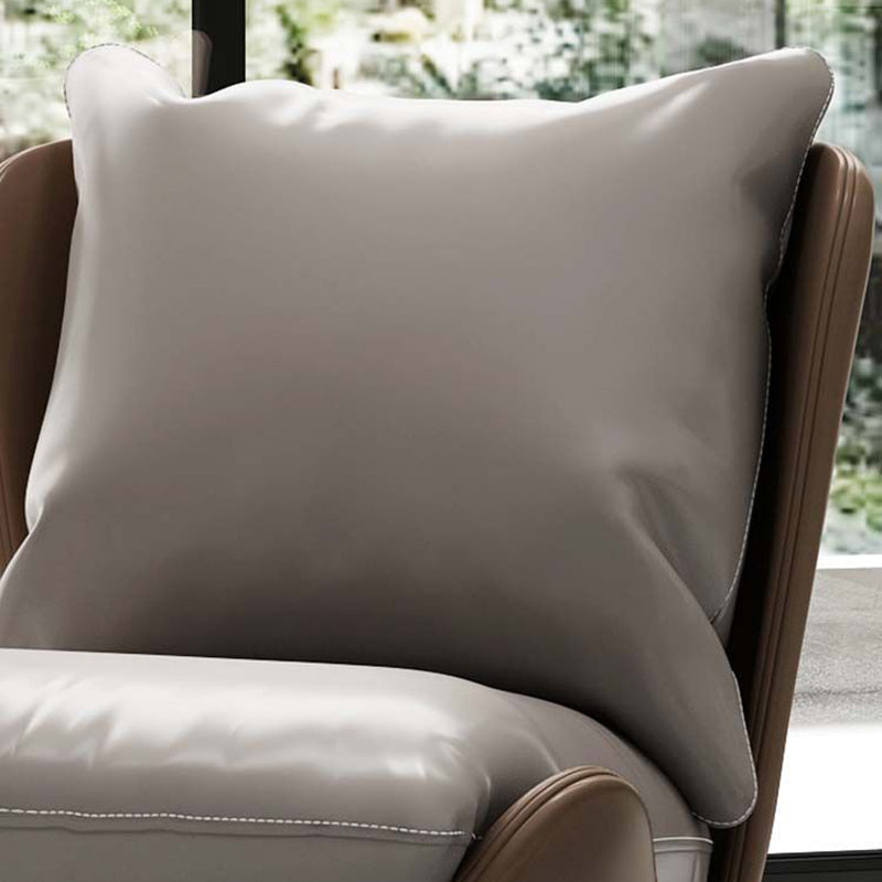 Contemporary Scandinavian Faux Leather Carbon Steel Latex Cotton Sofa For Living Room