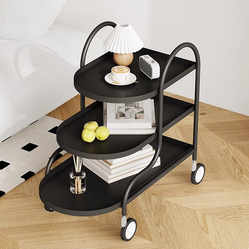 Modern Minimalist Rectangular Steel Side Table 3-Tier For Living Room