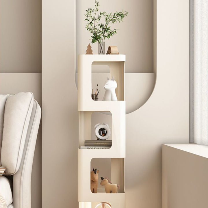 Étagère à livres carrée en fer rotative au design contemporain, à 4/5/6 niveaux, pour salon 