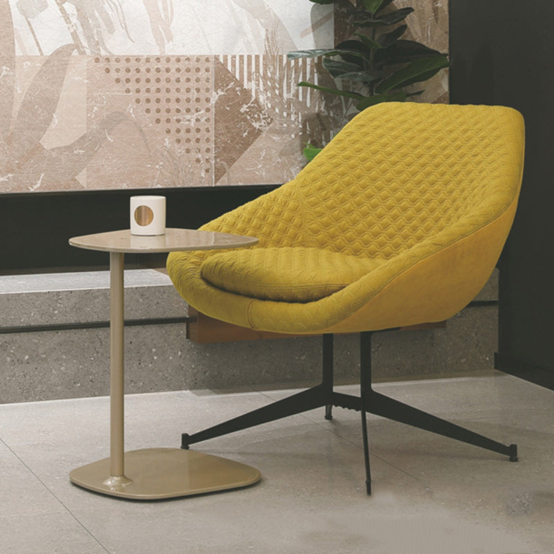 Moderno Minimalista Hierro Tela Esponja Silla de Arco Cuadrado Silla de Salón Respaldo para Sala de Estar 