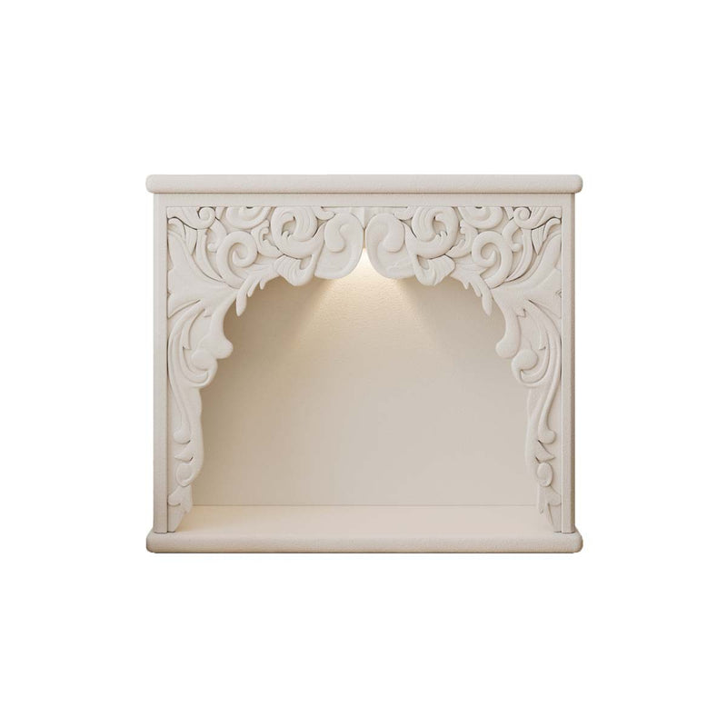 Traditional French Square Medium Density Fiberboard Mantel Console Table For Living Room