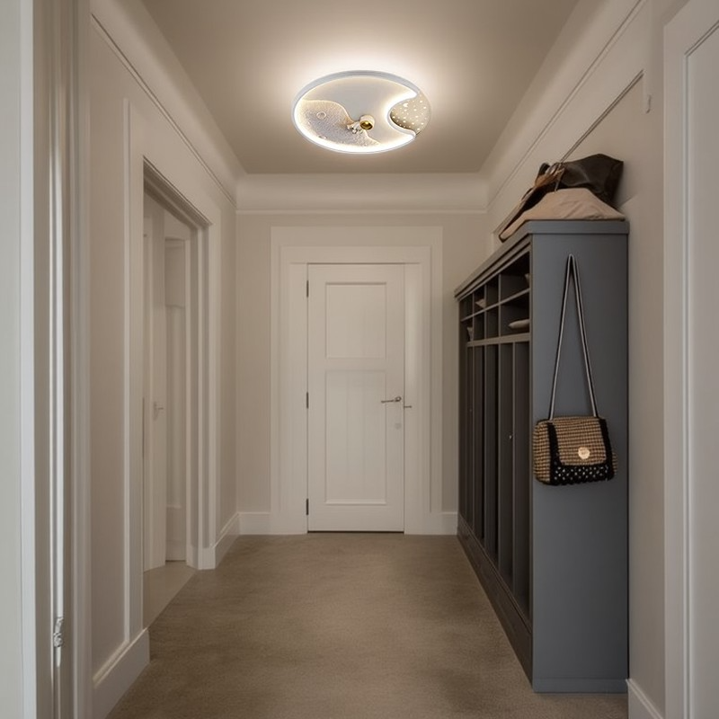 Modern Minimalist Round Rectangular Iron Acrylic LED Flush Mount Ceiling Light For Bedroom